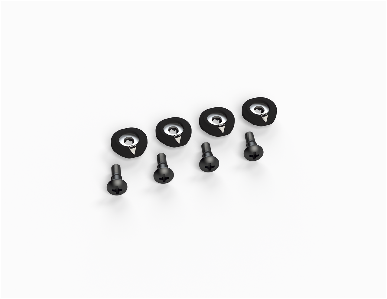 M6 Ronix Baseless Boot Hardware (2010-2018) - Set of 4 - Black