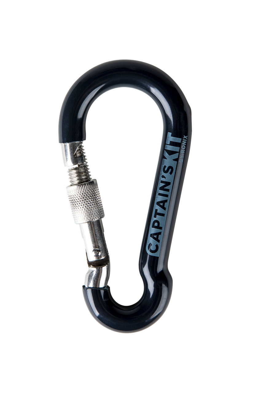 Captain's Kit - Vinyl Dipped Locking Carabiner - Stainless Steel 11mm