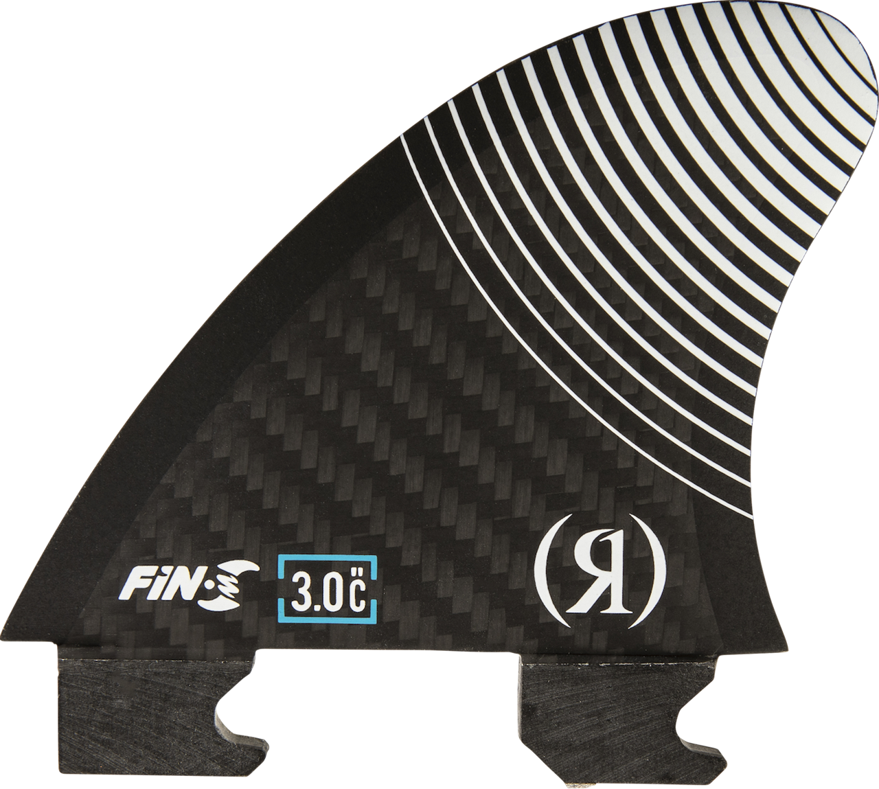 1.0 in. - Floating Fin-S 2.0 - Blueprint - Center Surf Fin - Carbon