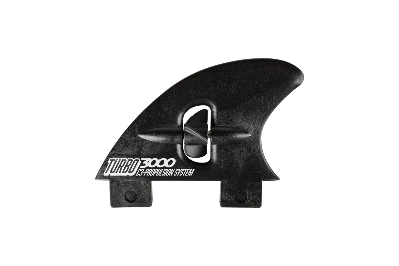 2.3 in. - Alfred Poly.Turbo 3000 Bottom Mount Propeller Surf Fin - Black