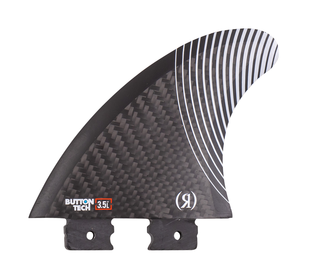 3.5 in. - Floating Button - Pivot - Left Surf Fin - Carbon
