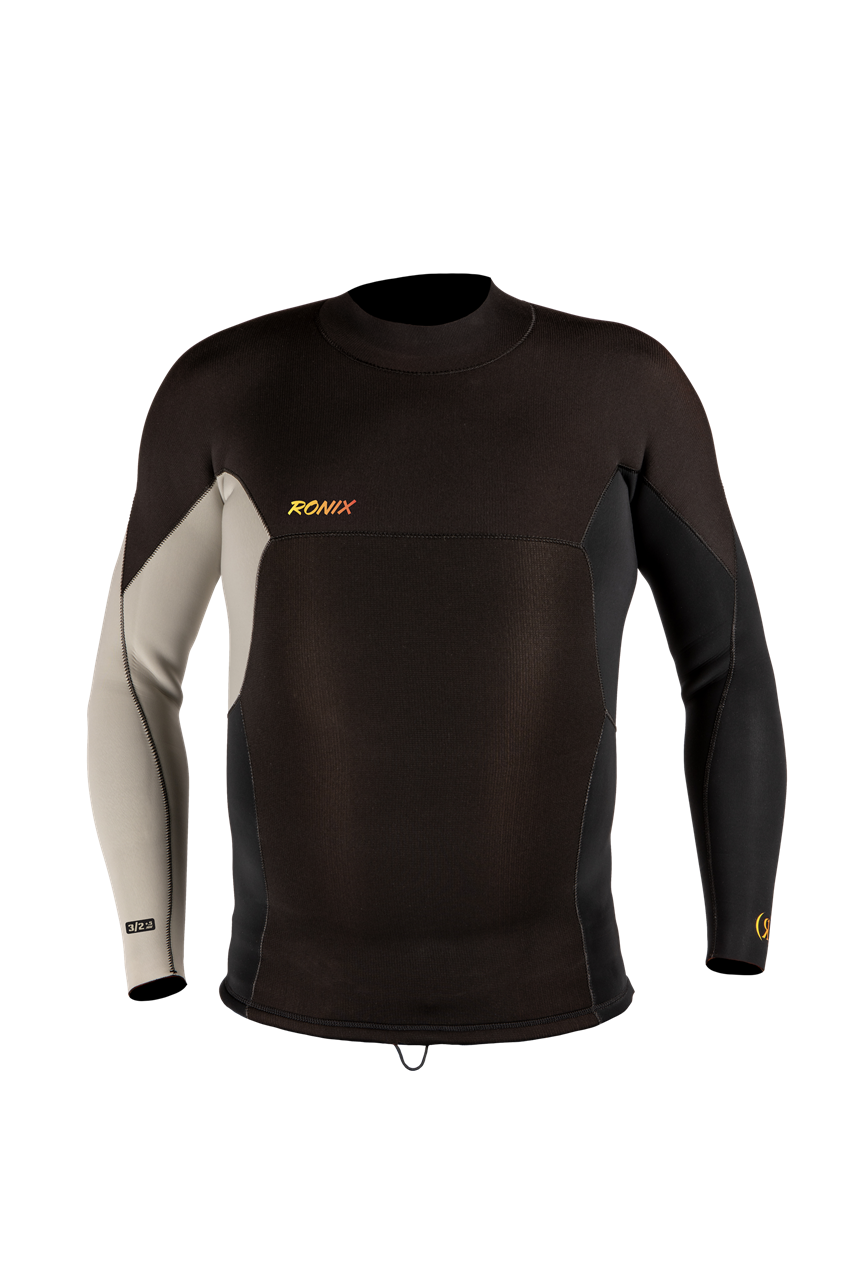 Dominator - 2.5mm - Long Sleeve Neo Top - Pull Over - Black / Sand - M
