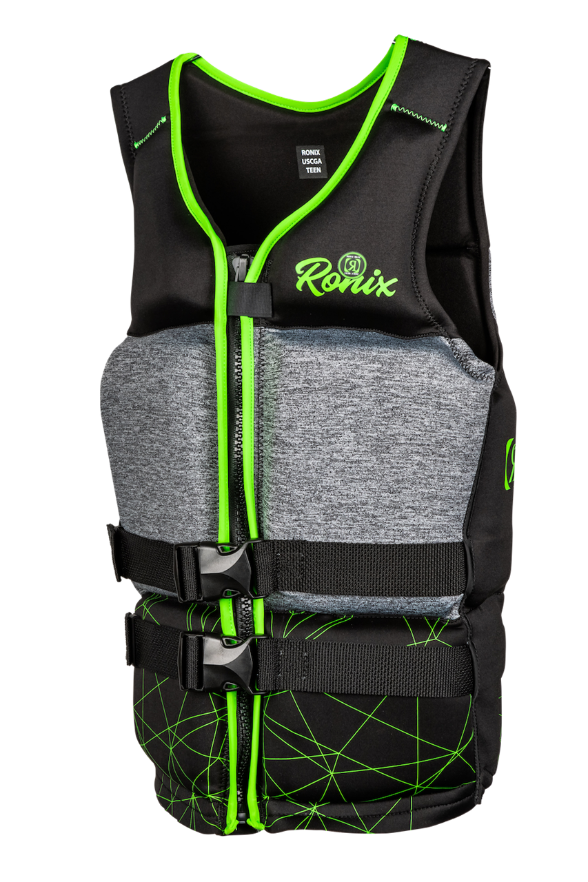 Driver's Ed - Capella 3.0 - CGA Life Vest - Black / Lime-Teen (95-125lbs)