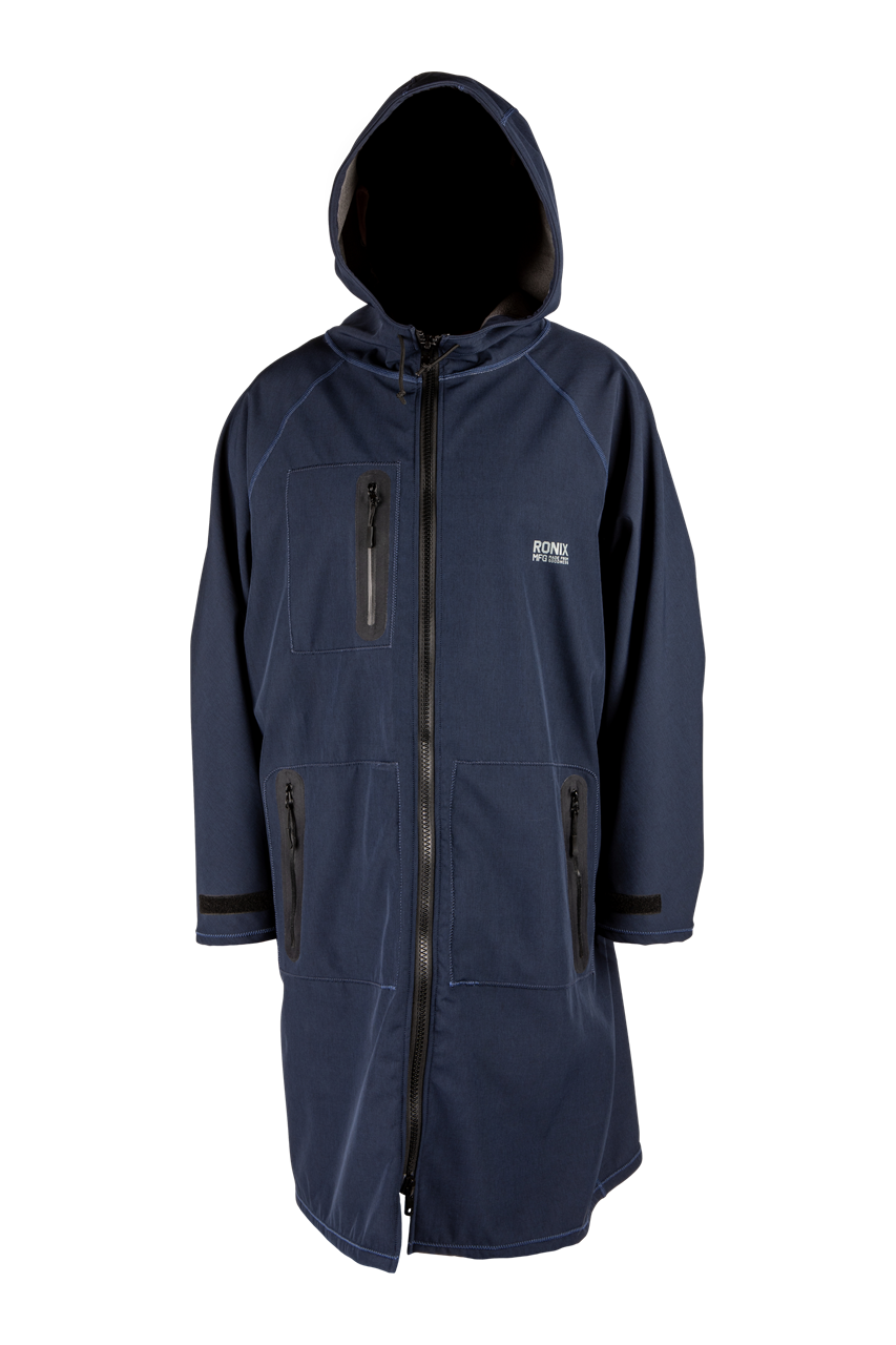 Head Honcho Poncho - Wet / Dry Zip Up - Navy Blue / Grey - S/M