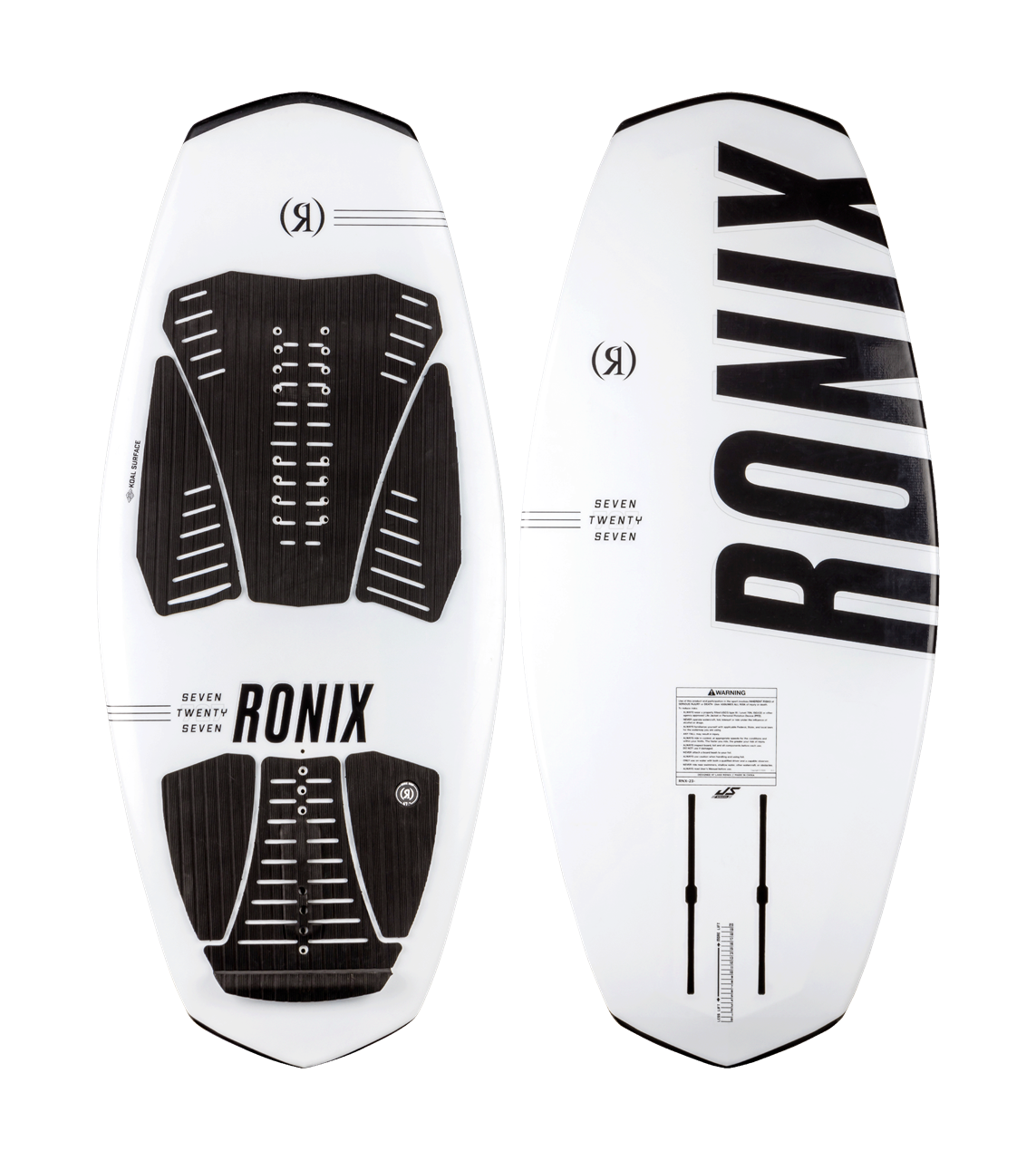 Koal Surface - 727 Foil Board - White / Black - w/ Straps - 3'8