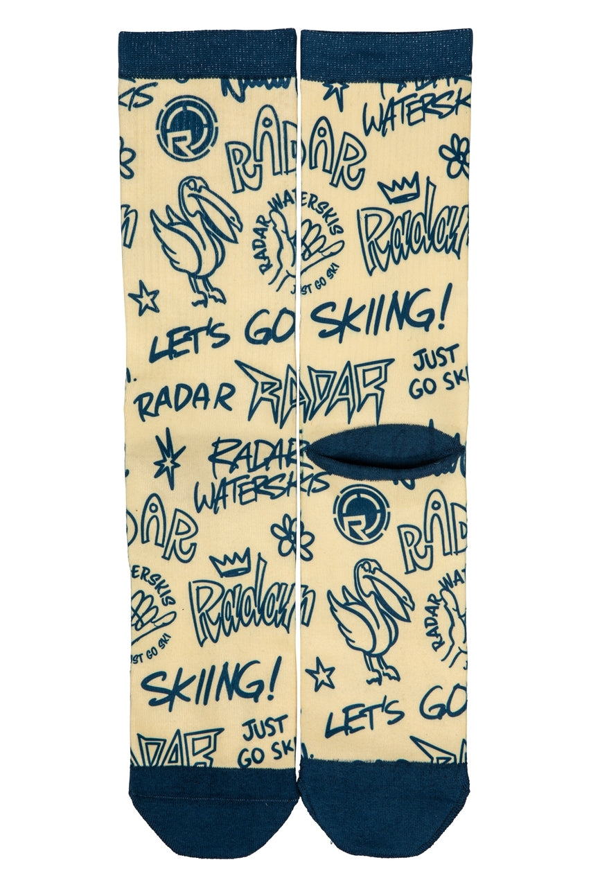 Crew Socks - Ski Beach - OSFM