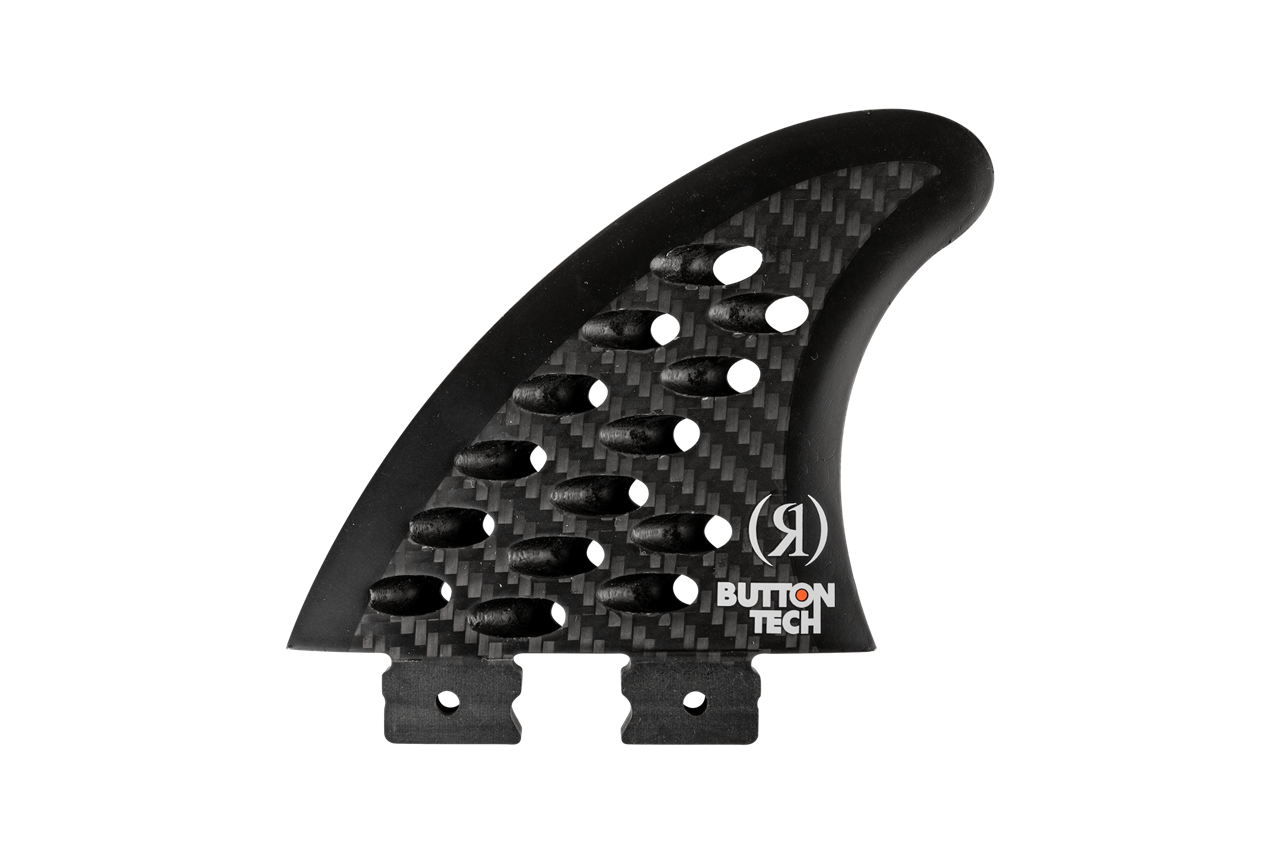 3.5 in. - Button - Cheese Grater - Right Surf Fin - Carbon