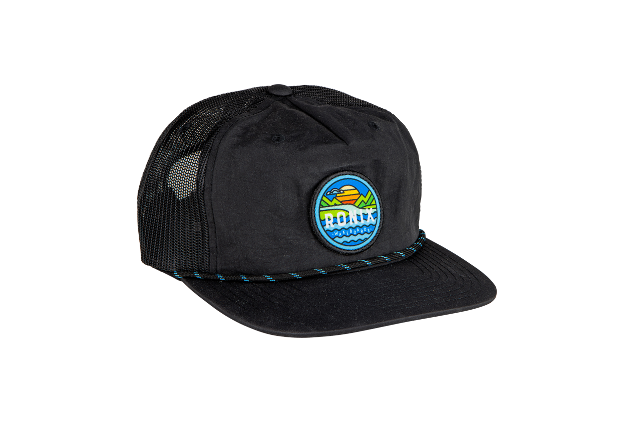 Forester - 5 Panel Hat - Black - Adjustable Snap Back